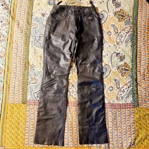 Harley-Davidson leather riding pants size 32-4 women with a 30 inseam